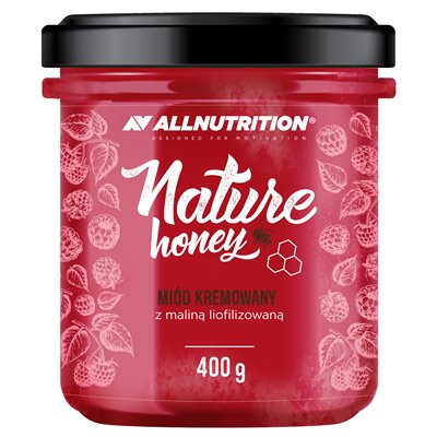 Allnutrition, miód kremowany z malinami, 400 g Allnutrition
