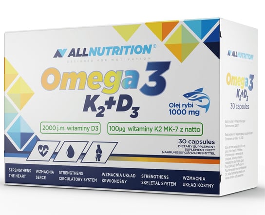 Allnutrition, Omega 3 K2+D3, suplement diety, 30 kapsułek Allnutrition