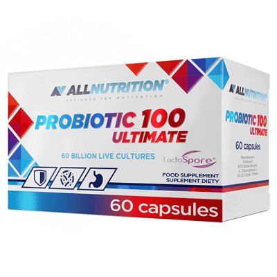 Allnutrition Probiotic 100 Ultimate Suplement diety, 60 kapsułek Probiotyk Allnutrition