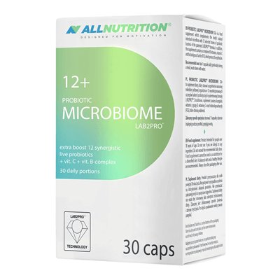 Allnutrition, Probiotic Microbiome 12+ Lab2pro, Probiotyk, 30 Kaps. Allnutrition