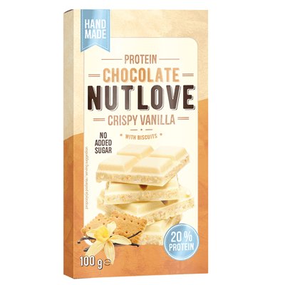 Allnutrition Protein Chocolate Nutlove Crispy Vanilla With Biscuits 100G Allnutrition