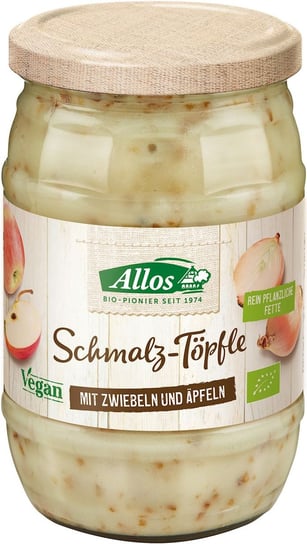 Allos, smalczyk wegański z cebulą i jabłkiem bezglutenowy bio, 250 g ALLOS