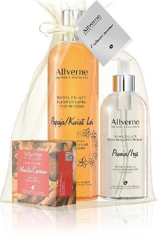 Allverne, Nature's Essences, zestaw kosmetyków papaja-peonia, 3 szt. Allverne