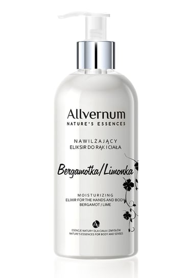 Allvernum, Nature's Essences, eliksir do rąk i ciała bergamotka-limonka, 300 ml Allvernum