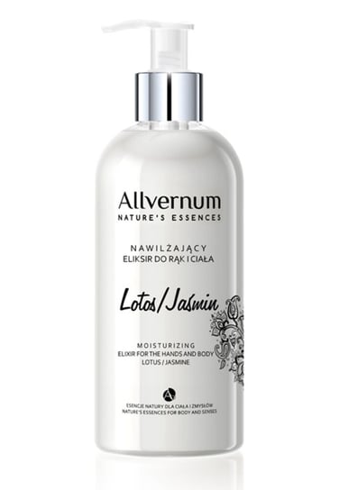Allvernum, Nature's Essences, eliksir do rąk i ciała lotos-jaśmin, 300 ml Allvernum