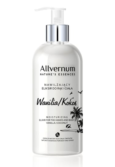 Allvernum, Nature's Essences, eliksir do rąk i ciała wanilia-kokos, 300 ml Allvernum