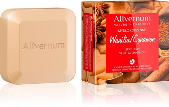 Allvernum, Nature's Essences, mydło korzenne wanilia-cynamon, 100 g Allvernum