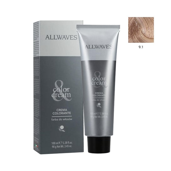 Allwaves, Cream Color, farba do włosów (9,1), 100 ml Allwaves