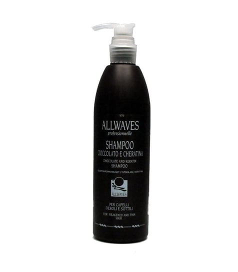 Allwaves, czekoladowy szampon do włosów odbudowujący z keratyną, 1000 ml Allwaves
