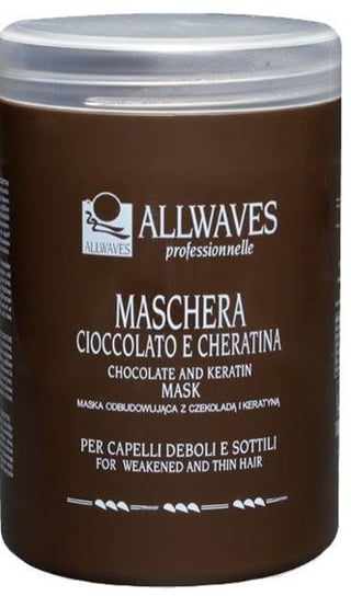 ALLWAVES Maska czekoladowa z keratyną do włosów 1000ml Allwaves