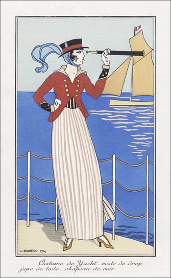 Almanach des Modes présentes, passées &amp; futures pour, Falbalas et Fanfreluches, George Barbier - plakat 50x70 cm Galeria Plakatu