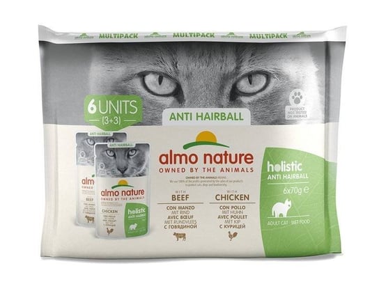 Almo Nature Hfc Functional Multipack Anti-Hairball 6X70G Almo Nature