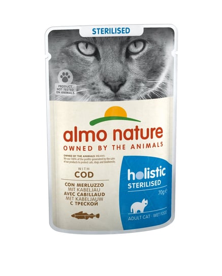 Almo Nature, Karma mokra dla kota, Holistic Sterilised Dorsz 70g Almo Nature