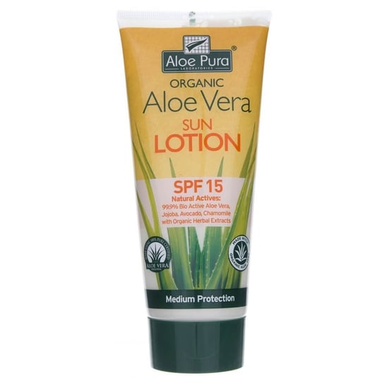 Aloe Pura, Organiczny krem do opalania SPF 15, 200 ml Optima