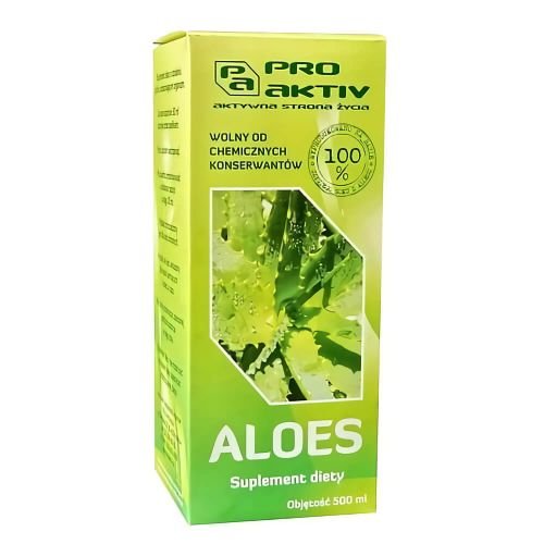 Aloes czysty soku z aloesu 100% 500ml Pro Aktiv Pro Aktiv