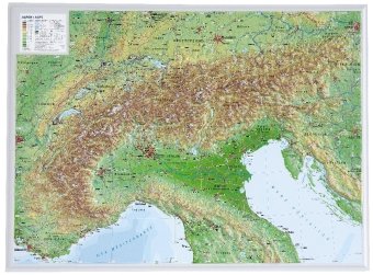 Alpen klein 1 : 2 400 000 Georelief Vertriebs Gbr, Georelief