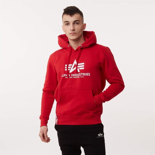 Alpha Industries BASIC HOODY SPEED RED - L Alpha Industries