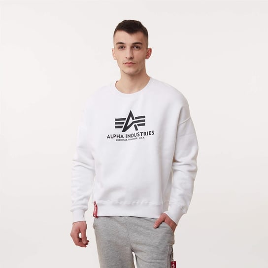 Alpha Industries BASIC OS SWEATER WHITE - L Alpha Industries