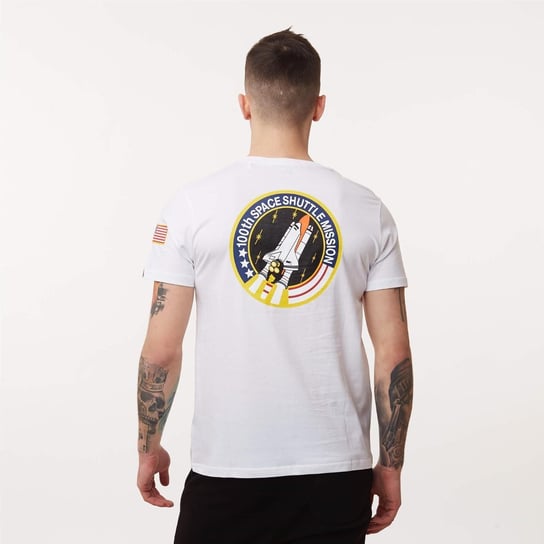 Alpha Industries Space Shuttle T-Shirt WHITE - L Alpha Industries