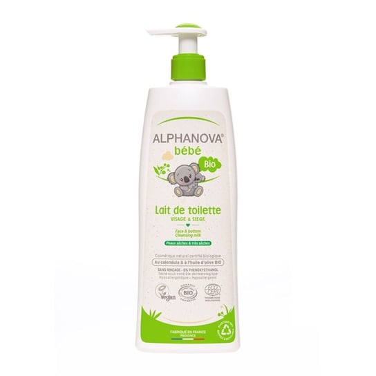 Alphanova, Bebe, Organiczne mleczko z oliwką do mycia niemowląt, 500 ml Alphanova