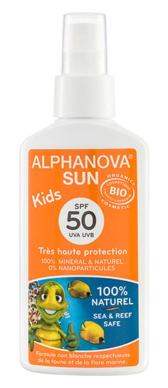 Alphanova, Sun, biospray przeciwsłoneczny dla dzieci, SPF 50, 125 ml Alphanova