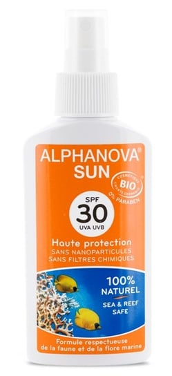 Alphanova, Sun, ochrona przeciwsłoneczna w spray'u dla każdego rodzaju skóry, SPF 30, 125 ml Alphanova
