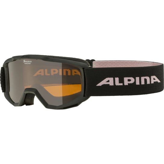 Alpina, Gogle Junior Piney Black/rose, Szkło, Orange S2 Alpina Sport