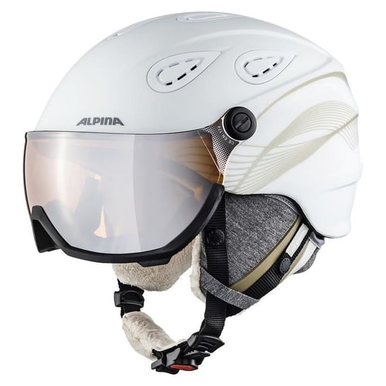 Alpina Sport, Kask narciarski, Grap Visor HM 9208215, biały, rozmiar 54/57 Alpina Sport