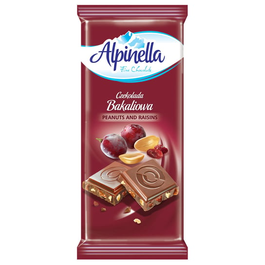 Alpinella czekolada mleczna bakaliowa 90g Alpinella