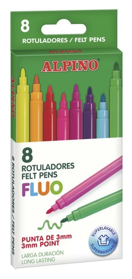 ALPINO Flamastry mazaki, fluorescencyjne, 8 kolorów KIK