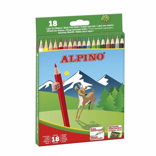 ALPINO Kredki ołówkowe, klasyczne 18 kolorów Inna marka