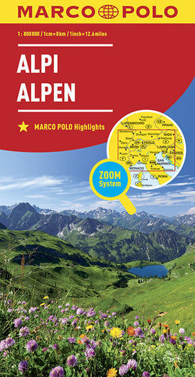Alpy. Mapa 1:800 000 Opracowanie zbiorowe
