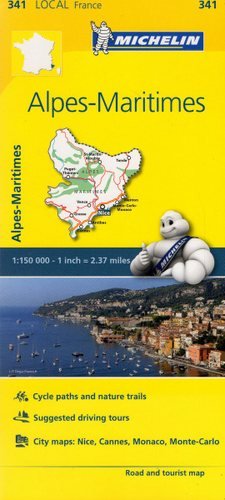 Alpy Nadmorskie. Mapa 1:150 000 Michelin Travel Publications