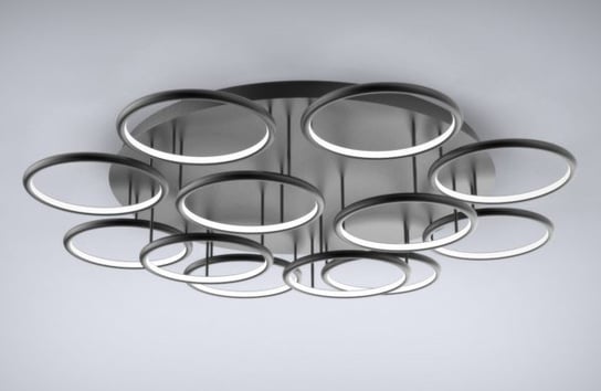 Altavola Design: Plafon Ledowe Okręgi 12 czarny in 4k ALTAVOLA DESIGN