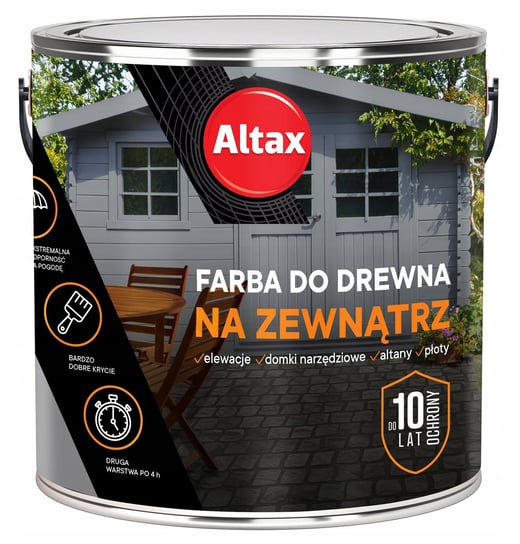 ALTAX FARBA DO DREWNA NA ZEWNĄTRZ 0.75L SZARY Altax