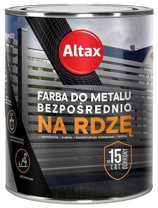 ALTAX FARBA DO METALU NA RDZE 0,75L ANTRACYT MAT Altax