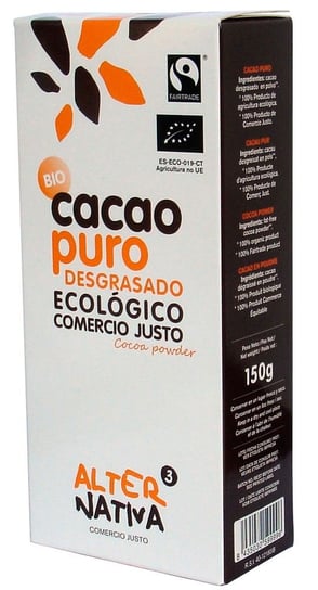 Alternativa, kakao w proszku fair trade bezglutenowe bio, 150 g ALTERNATIVA