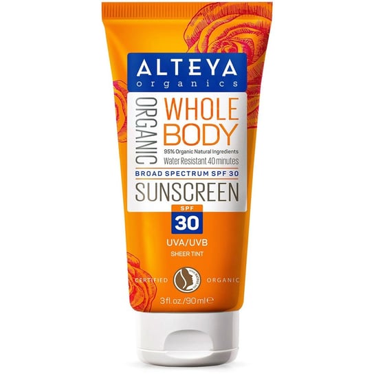 Alteya, Whole Body Organic Sunscreen, Organiczny krem do opalania SPF30, 90 ml Alteya