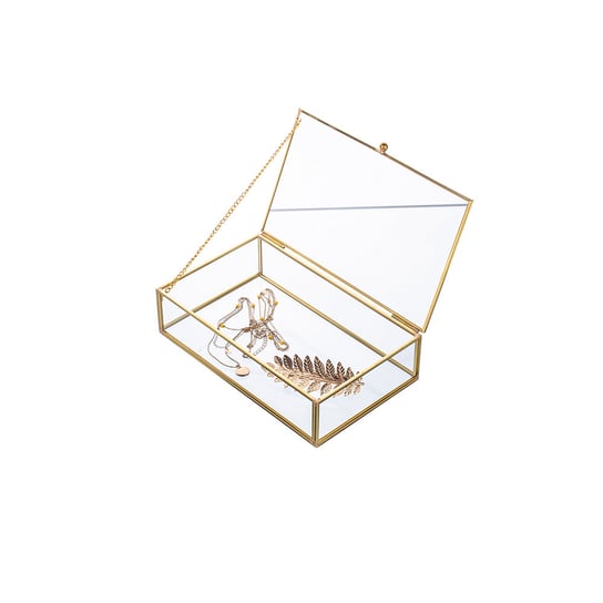 Altom Design, Szkatułka szklana, Golden Honey, 20x12 cm ALTOMDESIGN