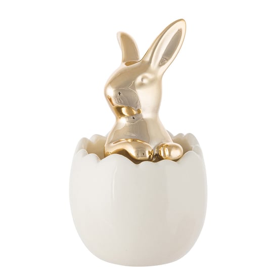 Altom, figurka ceramiczna złoty zając w jajku 5,5x5,5x9,5 cm dek. b ALTOMDESIGN