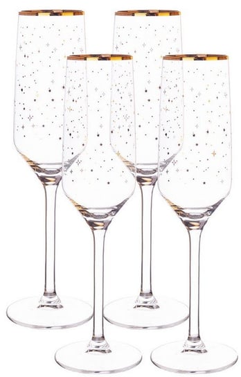 Altom, Komplet 4 kieliszków do szampana rubin star, 220ml Royal Leerdam