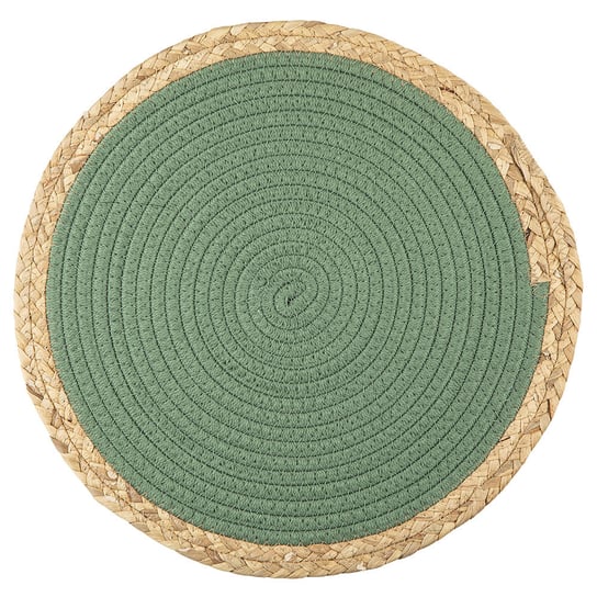 Altom, mata okrągła z bawełnianego sznurka śr. 38 cm zielona ALTOMDESIGN
