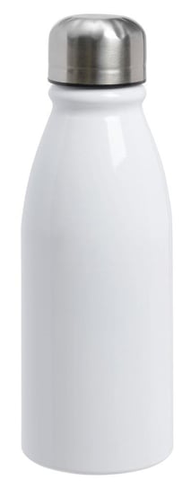 Aluminiowa butelka FANCY, biały, srebrny UPOMINKARNIA