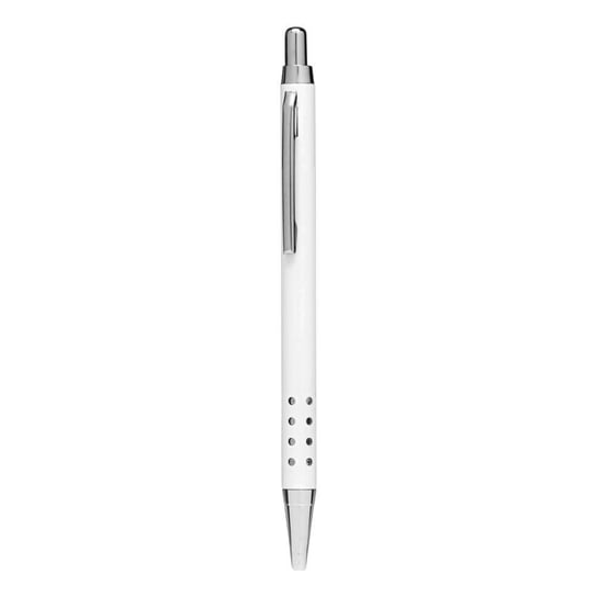 Aluminiowy długopis BUKAREST, biały UPOMINKARNIA