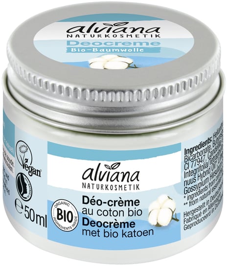 Alviana, Odżywczy Dezodorant W Kremie Z Organiczną Bawełną, 50ml Alviana