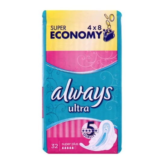 Always, Ultra, Podpaski higieniczne, Super , 32 szt. Always