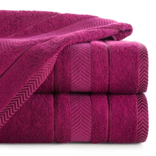 Amarantowy ręcznik bawełna delikatny wzór RONI 50x90  EUROFIRANY Eurofirany