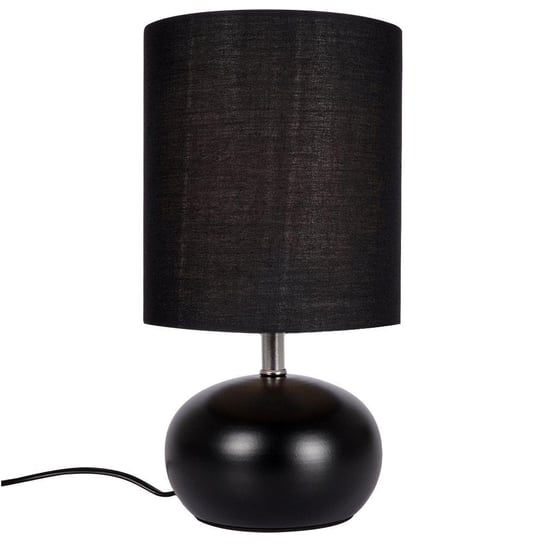 Ambiance Lampa stołowa z kloszem abażurem lampka nocna czarna z metalową podstawą loft 26x14 cm Ambiance
