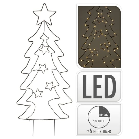 Ambiance Ozdoba świąteczna w kształcie choinki, 90 diod LED Ambiance
