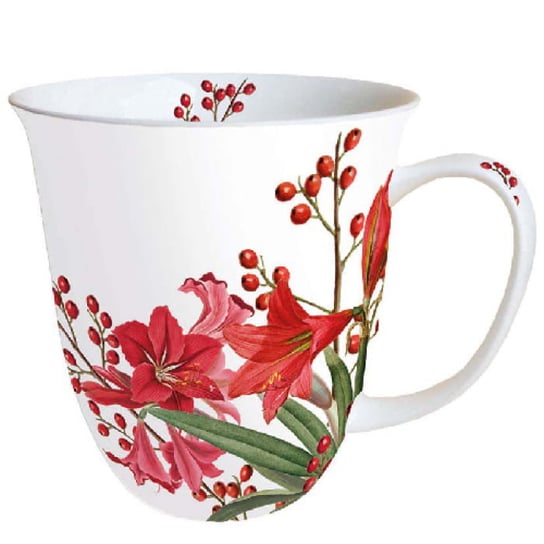 Ambiente, Kubek Z Porcelany 400Ml - Christmas Bouquet White Ambiente